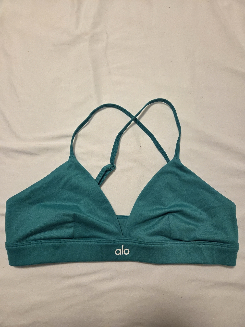 ALO Yoga Spruce Green Cross-Back Bralette